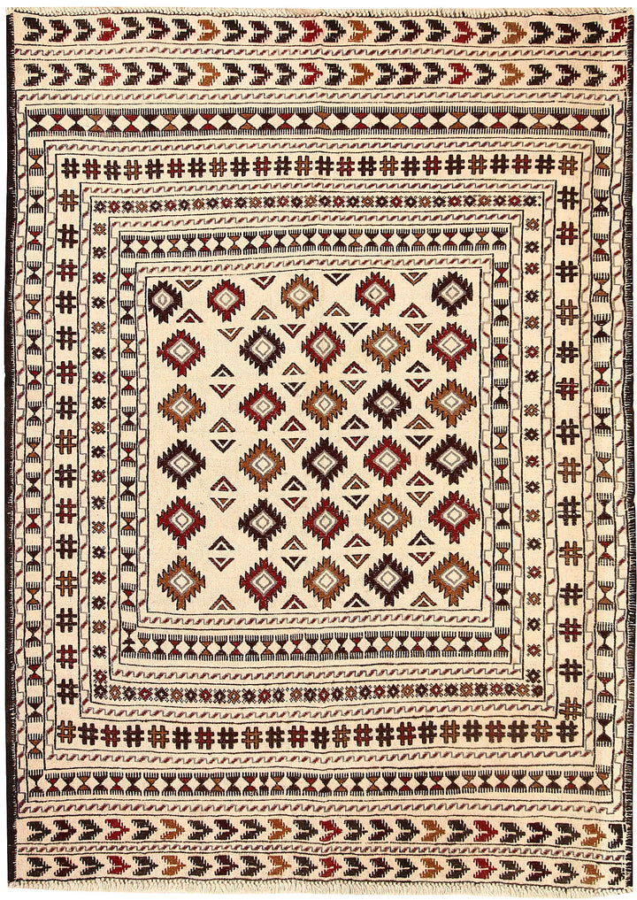 Old Lace Soumak 4' 3 x 5' 9 - No. 61941 - ALRUG Rug Store