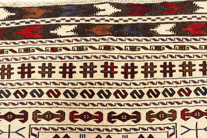 Old Lace Soumak 4' 2 x 5' 11 - No. 61945 - ALRUG Rug Store