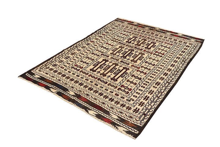 Old Lace Soumak 4' 2 x 5' 11 - No. 61945 - ALRUG Rug Store