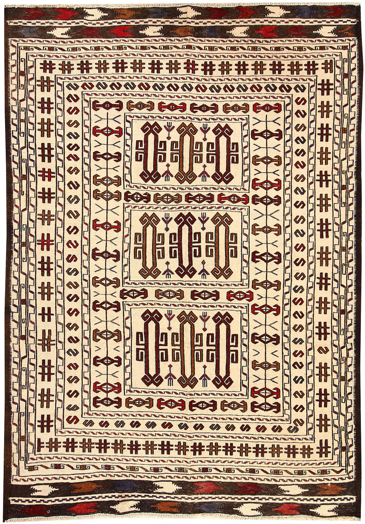 Old Lace Soumak 4' 2 x 5' 11 - No. 61945 - ALRUG Rug Store