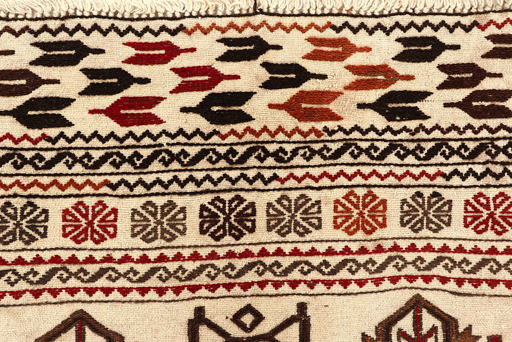 Old Lace Soumak 3' 11 x 5' 6 - No. 61946 - ALRUG Rug Store