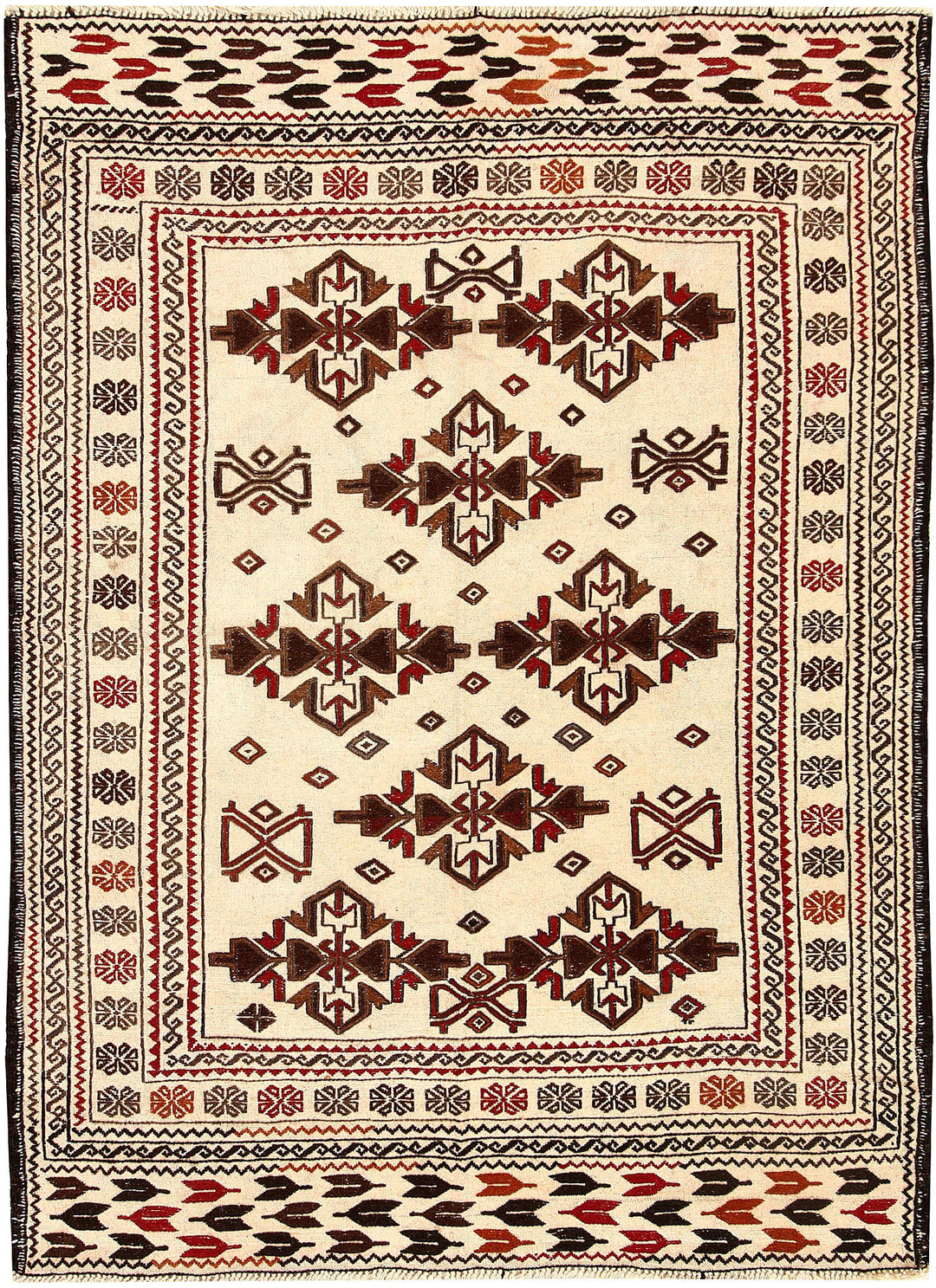 Old Lace Soumak 3' 11 x 5' 6 - No. 61946 - ALRUG Rug Store