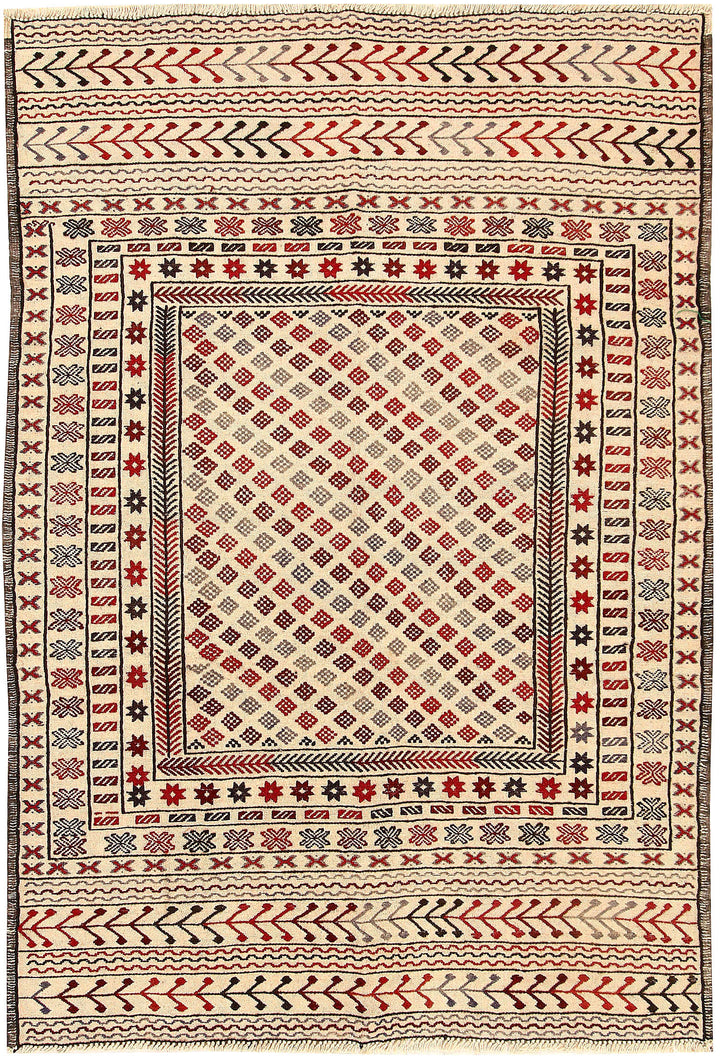 Old Lace Soumak 4' 2 x 6' - No. 61947 - ALRUG Rug Store