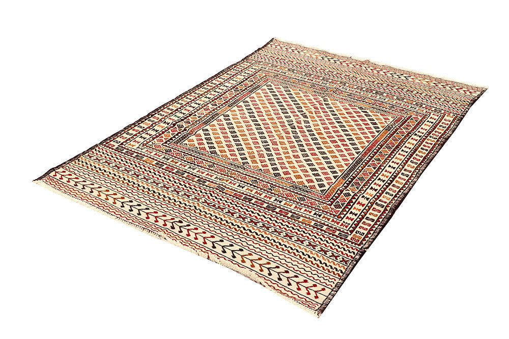 Old Lace Soumak 4' 2 x 5' 10 - No. 61949 - ALRUG Rug Store