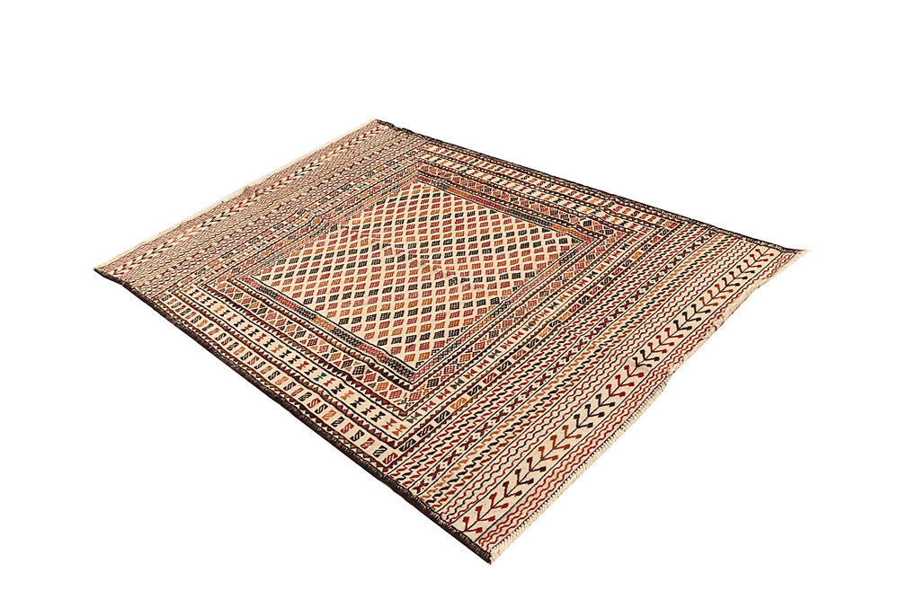 Old Lace Soumak 4' 2 x 5' 10 - No. 61949 - ALRUG Rug Store