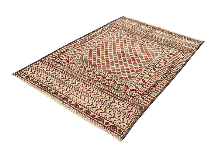 Old Lace Soumak 4' 2 x 5' 7 - No. 61951 - ALRUG Rug Store