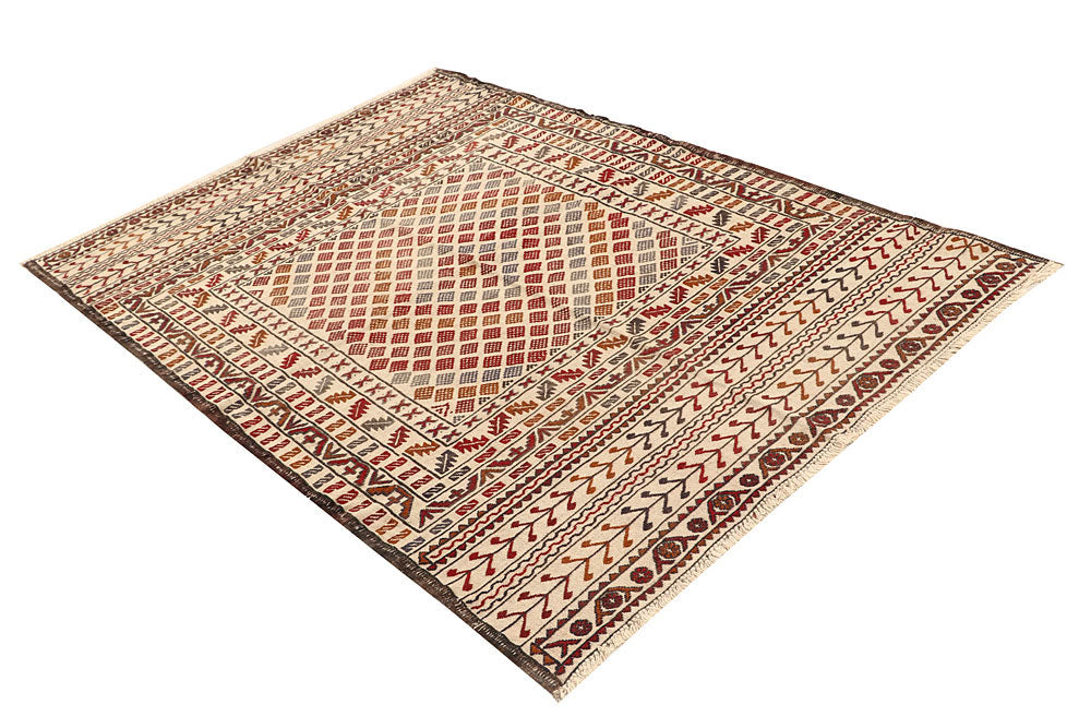 Old Lace Soumak 4' 2 x 5' 7 - No. 61951 - ALRUG Rug Store