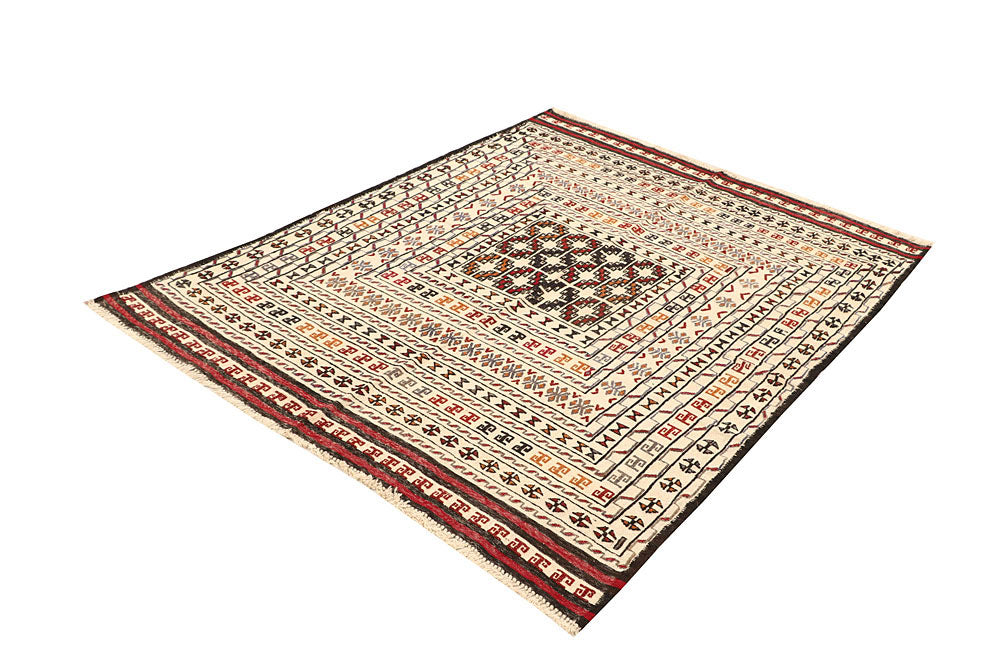 Old Lace Soumak 4' 3 x 5' 6 - No. 61954 - ALRUG Rug Store