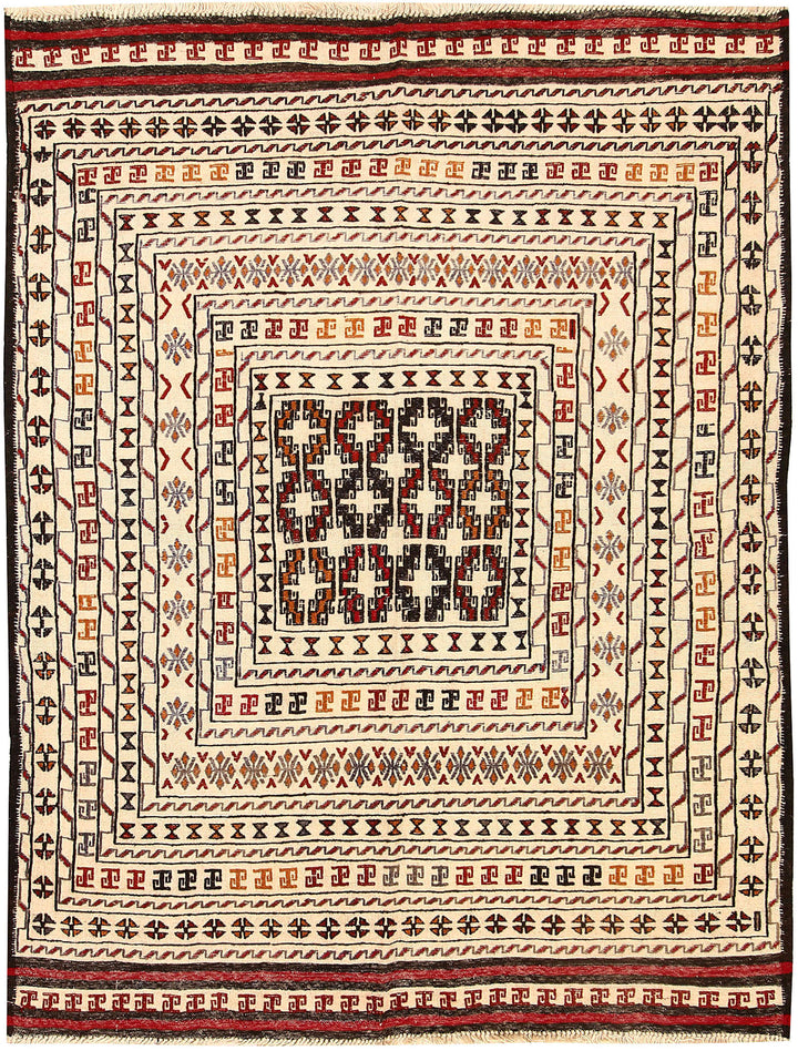 Old Lace Soumak 4' 3 x 5' 6 - No. 61954 - ALRUG Rug Store