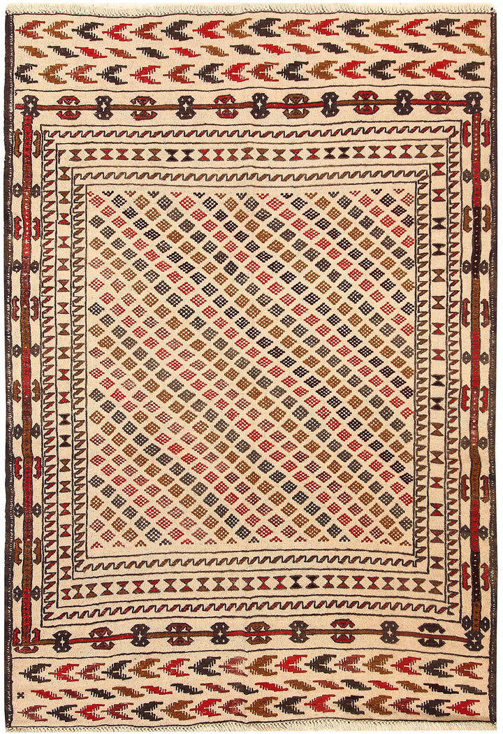 Old Lace Soumak 4' 2 x 6' - No. 61956 - ALRUG Rug Store