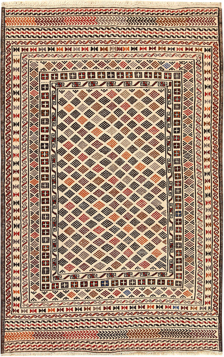 Old Lace Soumak 3' 11 x 6' 1 - No. 61958 - ALRUG Rug Store