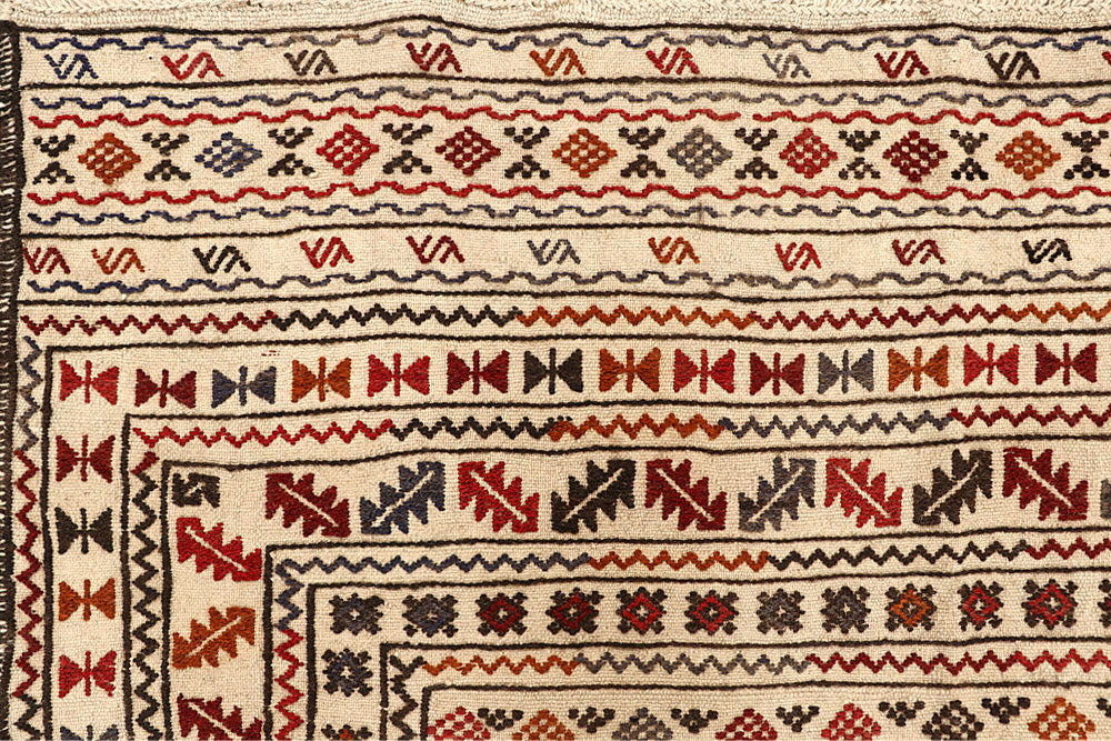 Blanched Almond Soumak 4' 2 x 6' - No. 61959 - ALRUG Rug Store