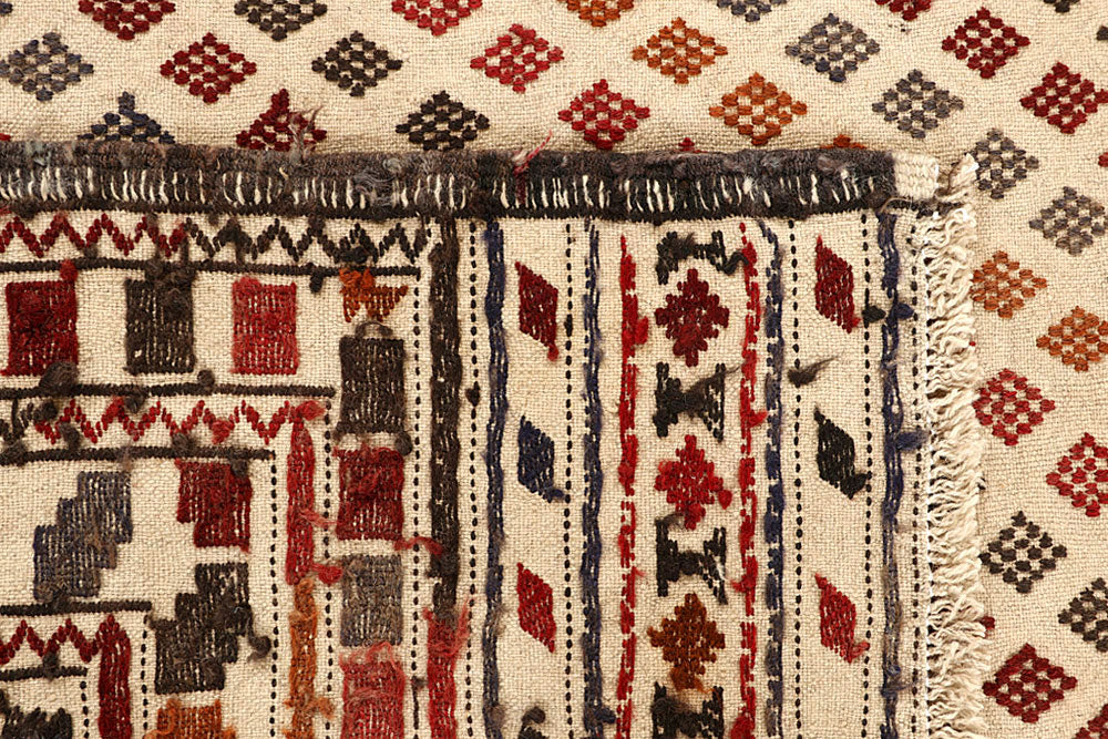 Blanched Almond Soumak 4' 2 x 6' - No. 61959 - ALRUG Rug Store