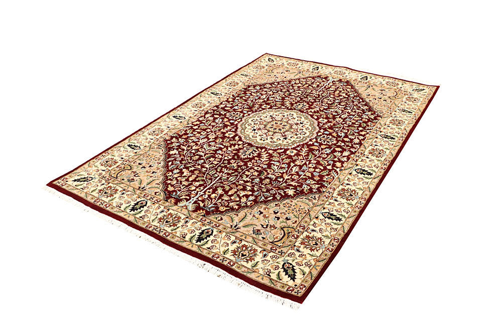 Maroon Tree of Life 4' 7 x 7' 1 - No. 61961 - ALRUG Rug Store