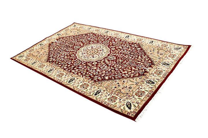 Maroon Tree of Life 4' 7 x 7' 1 - No. 61961 - ALRUG Rug Store