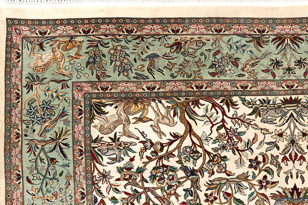 Cornsilk Hunting 4' 7 x 6' 11 - No. 61965 - ALRUG Rug Store