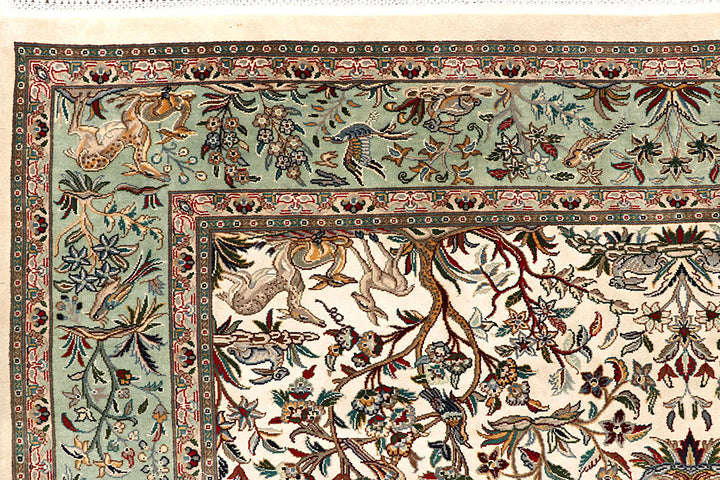 Cornsilk Hunting 4' 7 x 6' 11 - No. 61965 - ALRUG Rug Store