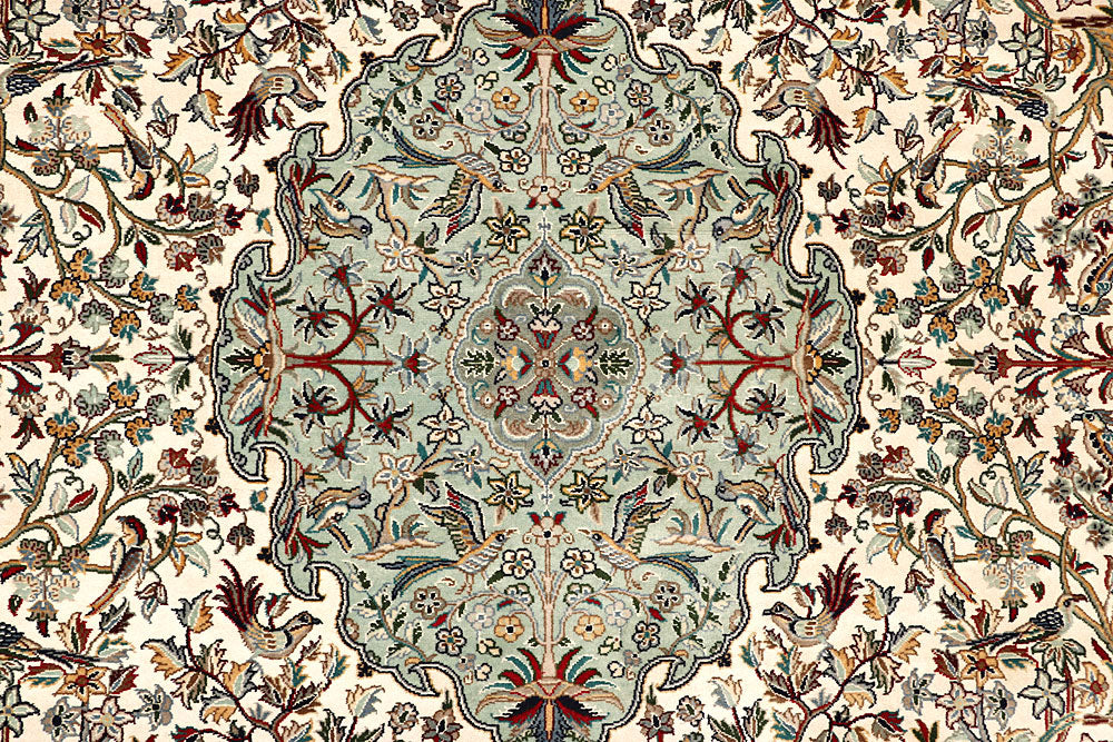 Cornsilk Hunting 4' 7 x 6' 11 - No. 61965 - ALRUG Rug Store