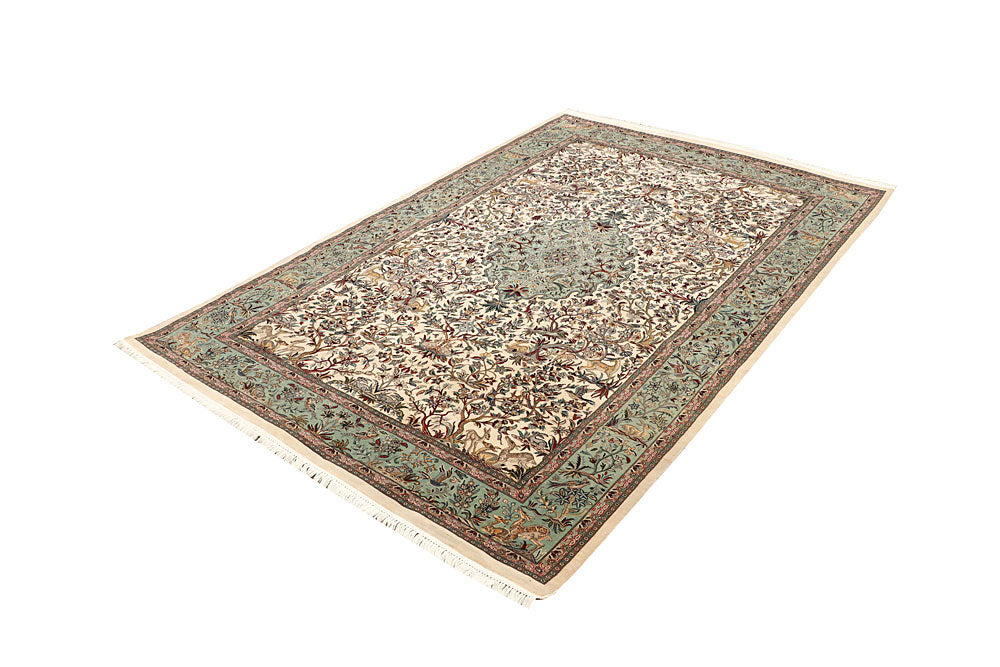 Cornsilk Hunting 4' 7 x 6' 11 - No. 61965 - ALRUG Rug Store
