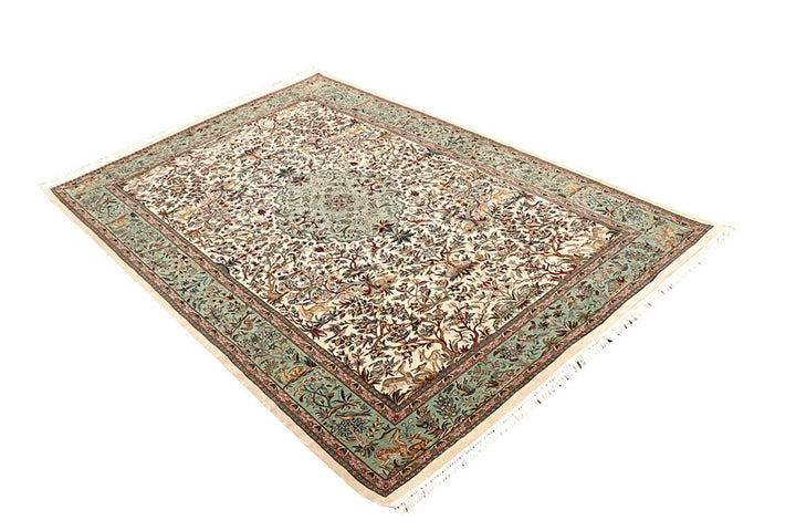 Cornsilk Hunting 4' 7 x 6' 11 - No. 61965 - ALRUG Rug Store