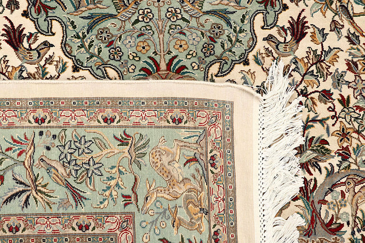 Cornsilk Hunting 4' 7 x 6' 11 - No. 61965 - ALRUG Rug Store