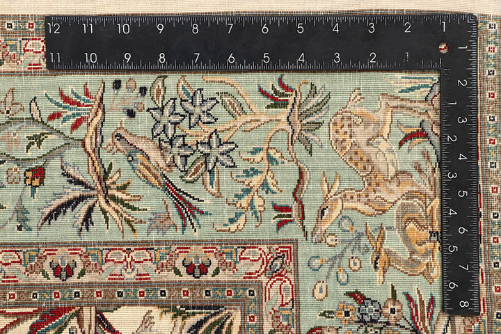 Cornsilk Hunting 4' 7 x 6' 11 - No. 61965 - ALRUG Rug Store