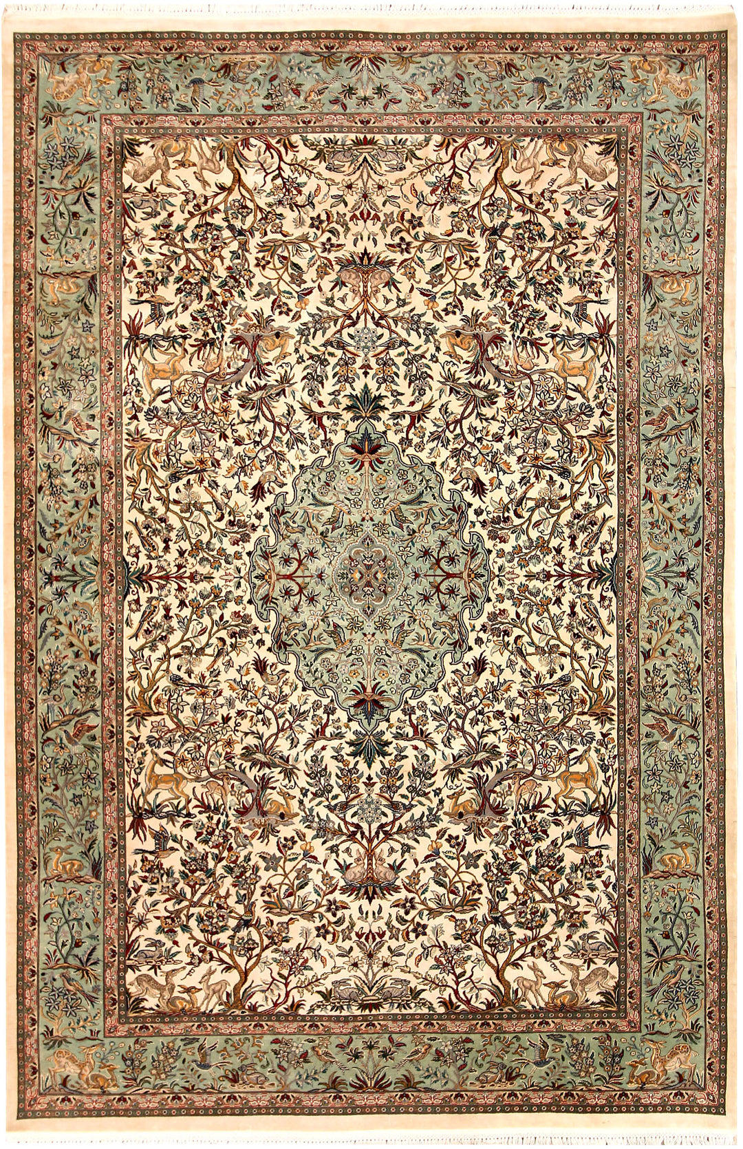 Cornsilk Hunting 4' 7 x 6' 11 - No. 61965 - ALRUG Rug Store