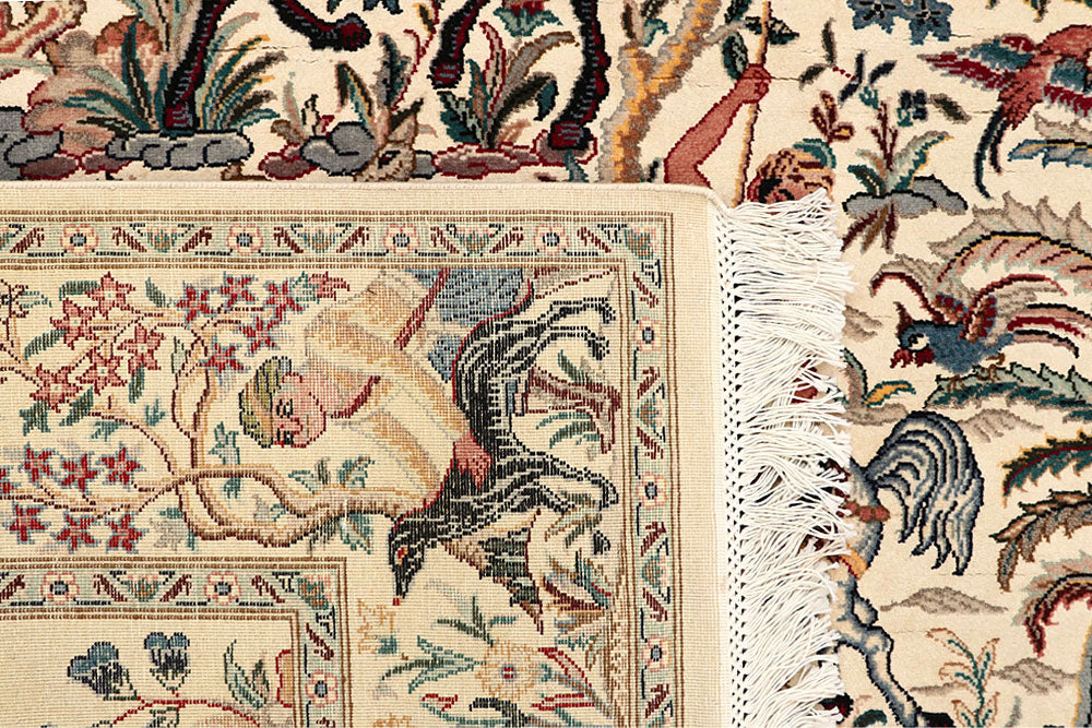 Cornsilk Hunting 4' 6 x 7' 1 - No. 61967 - ALRUG Rug Store