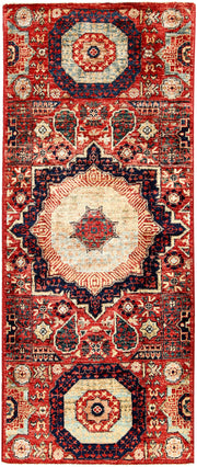 Firebrick Mamluk 2' x 4' 8 - No. 61993 - ALRUG Rug Store