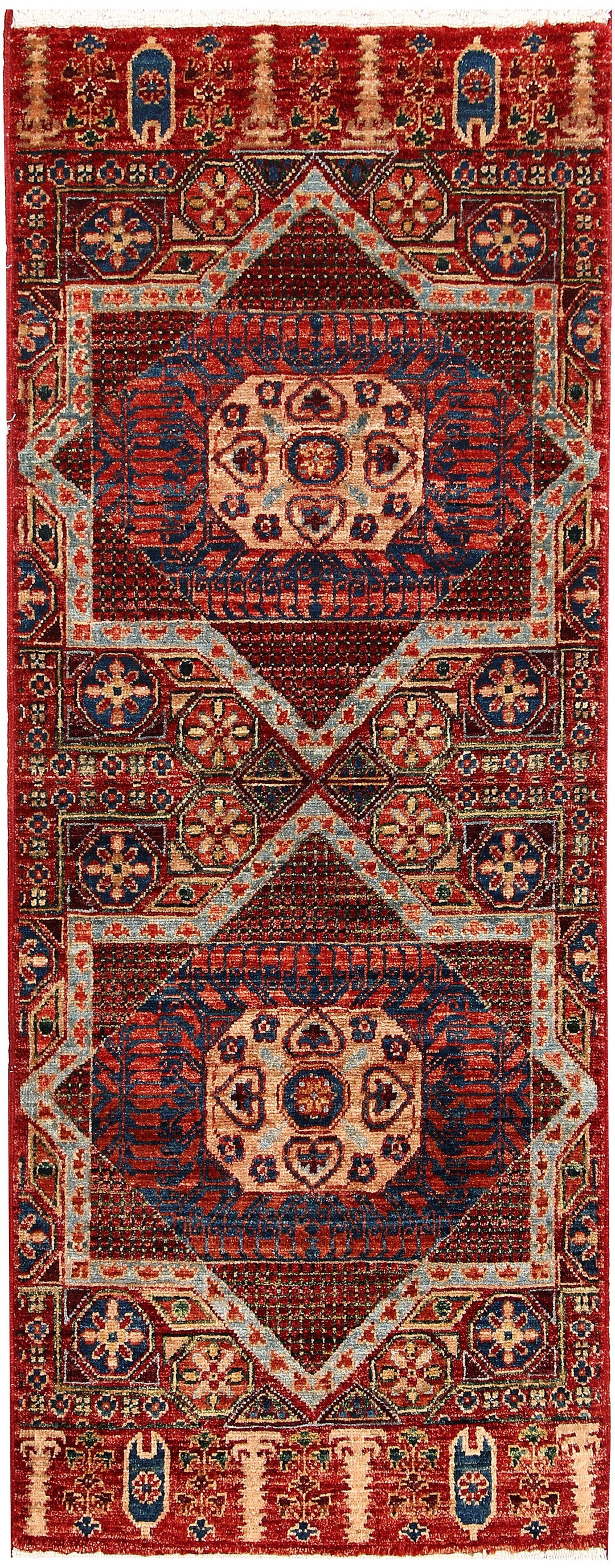 Firebrick Mamluk 2' x 5' 3 - No. 62011 - ALRUG Rug Store