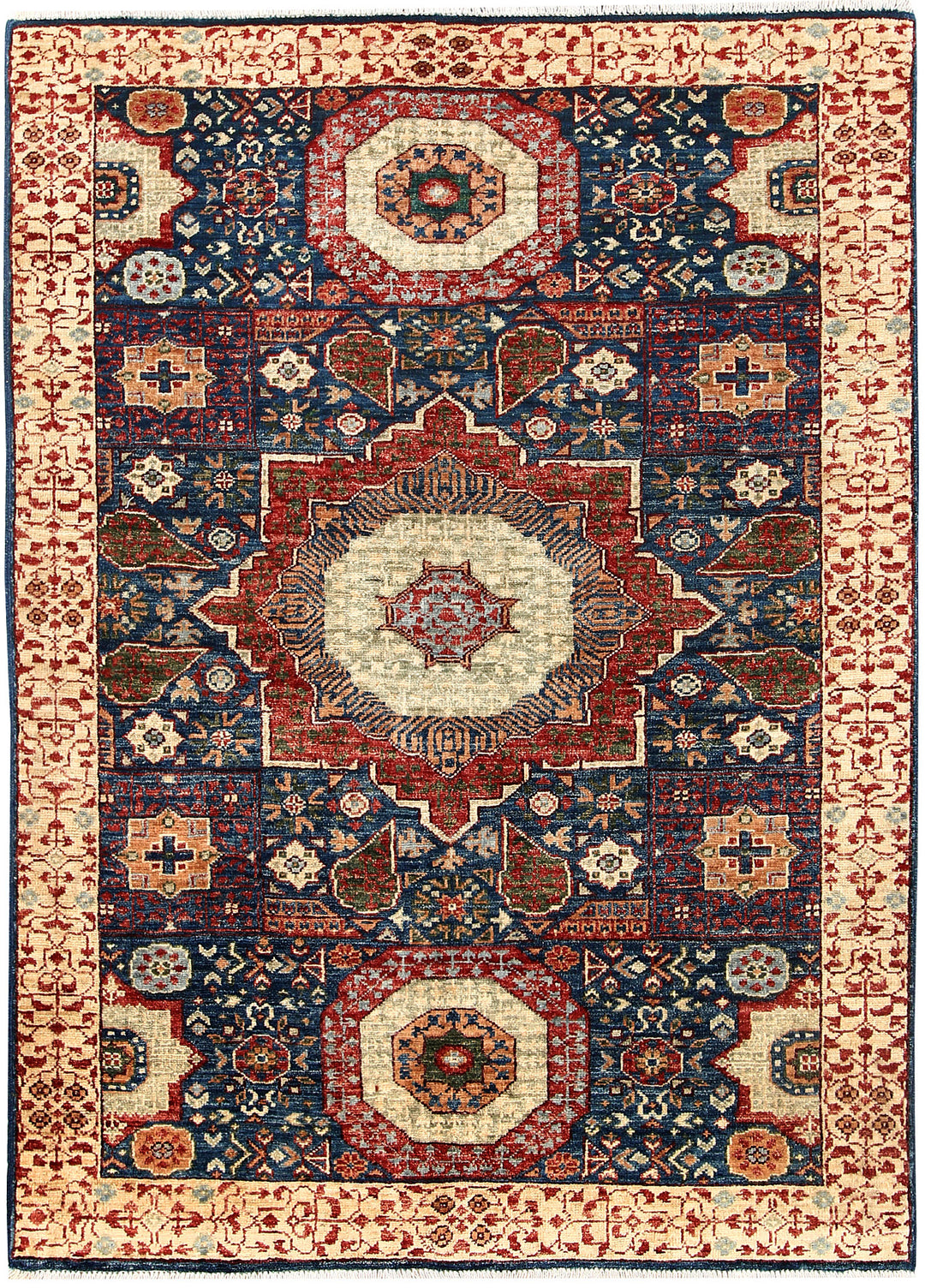 Midnight Blue Mamluk 3' 5 x 5' - No. 62034 - ALRUG Rug Store