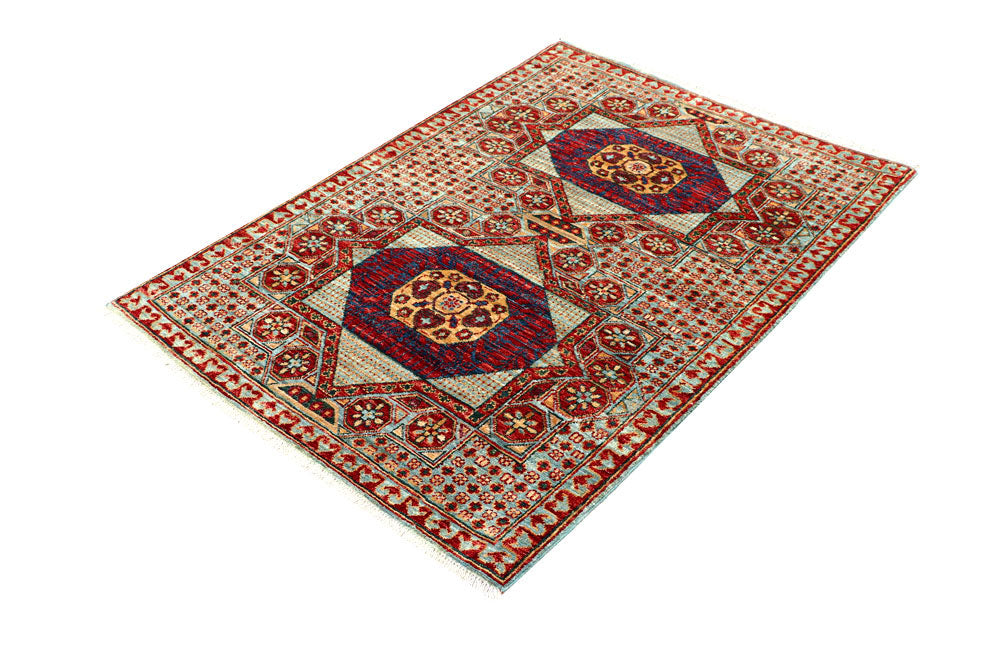Multi Colored Mamluk 3' 5 x 4' 11 - No. 62036 - ALRUG Rug Store