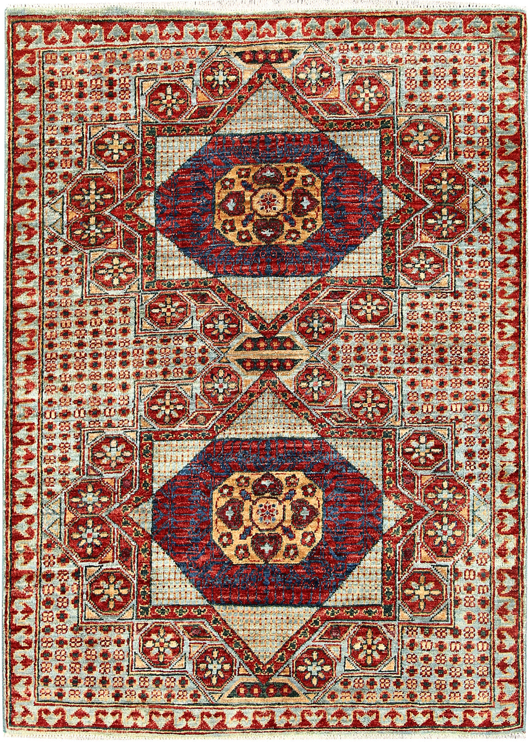 Multi Colored Mamluk 3' 5 x 4' 11 - No. 62036 - ALRUG Rug Store