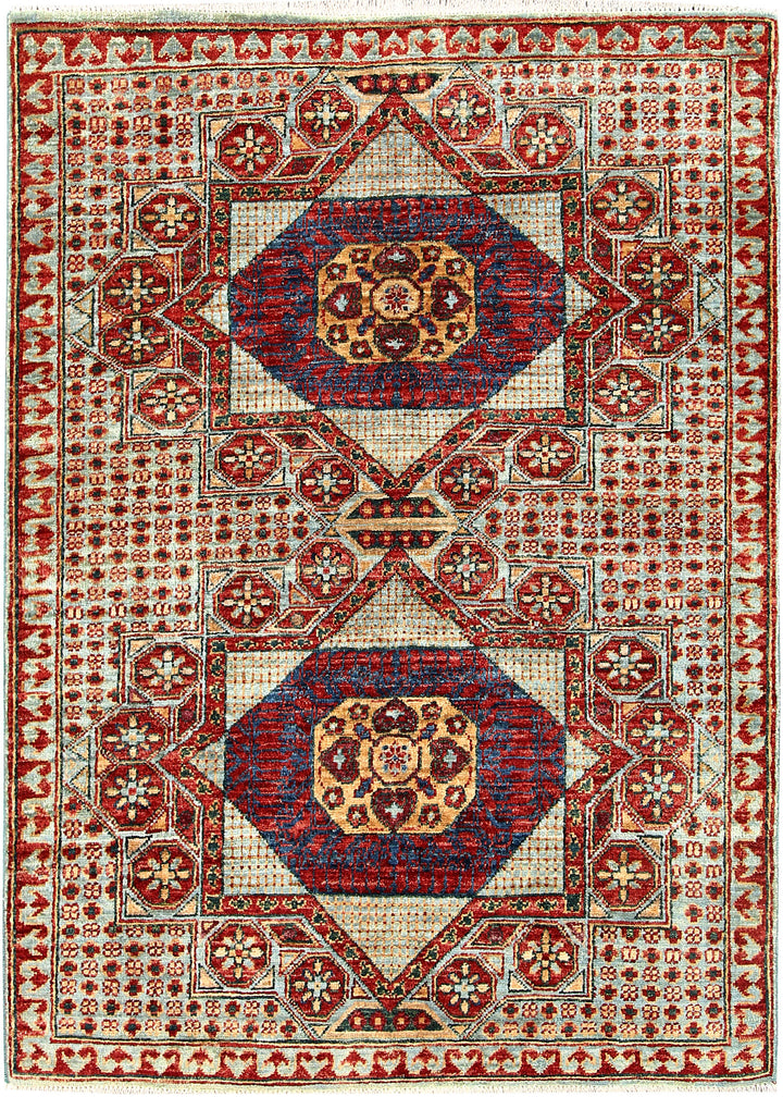 Multi Colored Mamluk 3' 5 x 4' 11 - No. 62036 - ALRUG Rug Store