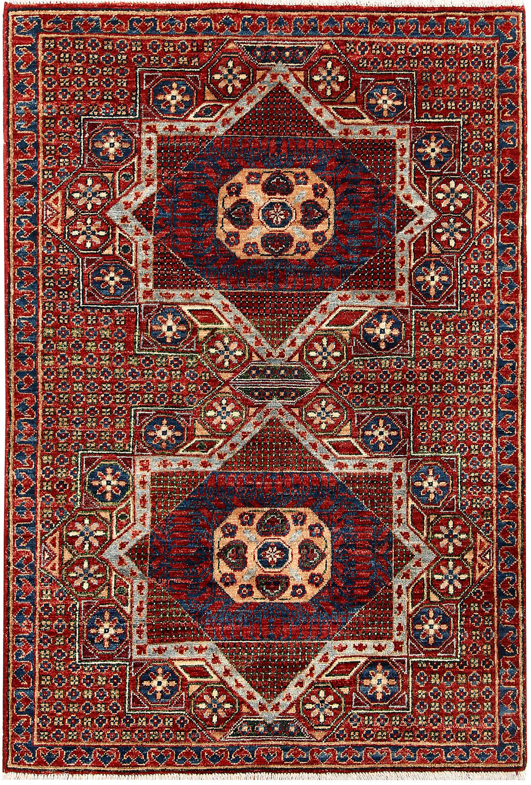 Firebrick Mamluk 3' 3 x 4' 9 - No. 62044 - ALRUG Rug Store