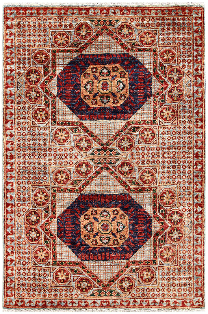 Silver Mamluk 3' 4 x 4' 11 - No. 62045 - ALRUG Rug Store