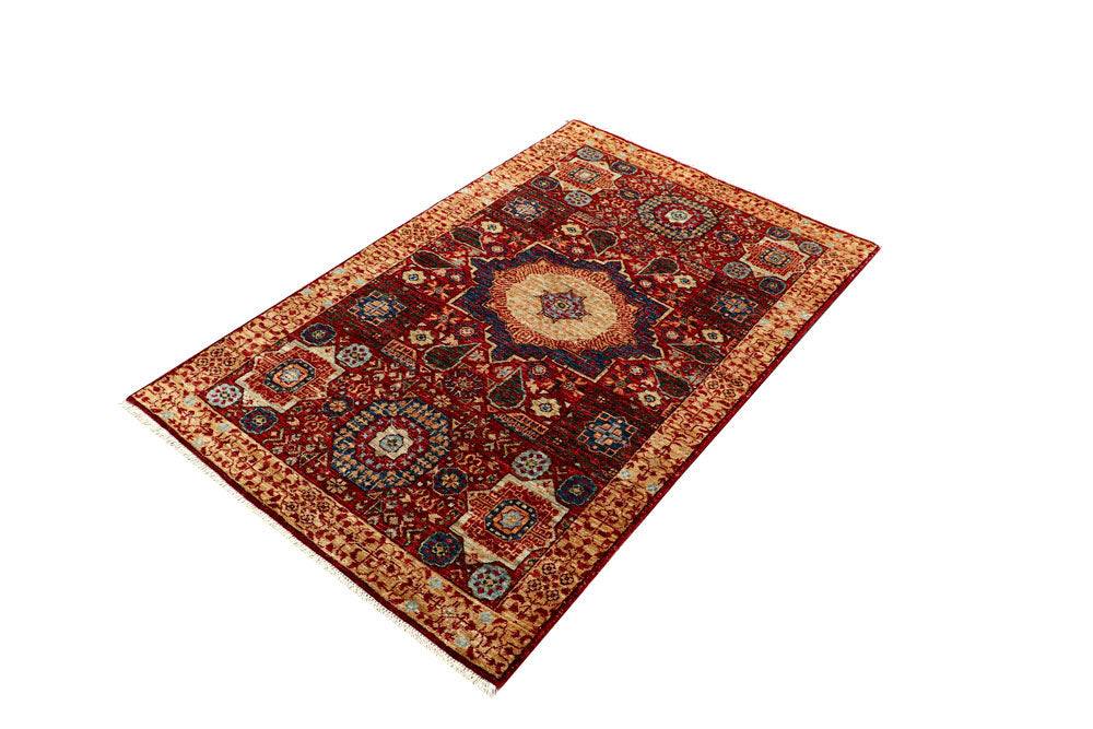 Firebrick Mamluk 3' 3 x 5' 1 - No. 62046 - ALRUG Rug Store
