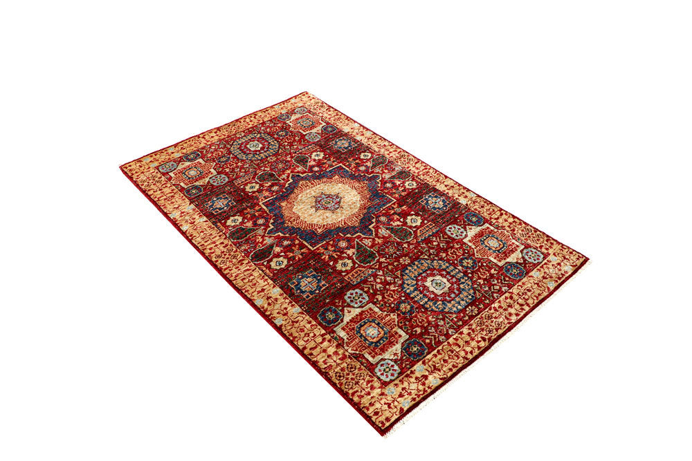 Firebrick Mamluk 3' 3 x 5' 1 - No. 62046 - ALRUG Rug Store