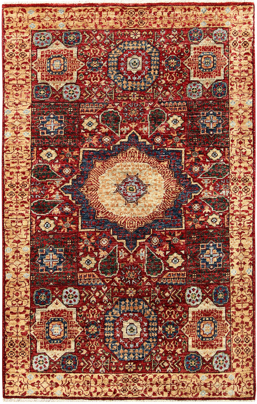 Firebrick Mamluk 3' 3 x 5' 1 - No. 62046 - ALRUG Rug Store
