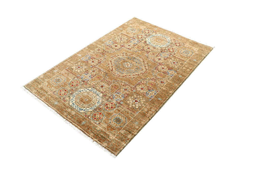 Wheat Mamluk 3' 3 x 4' 11 - No. 62048 - ALRUG Rug Store