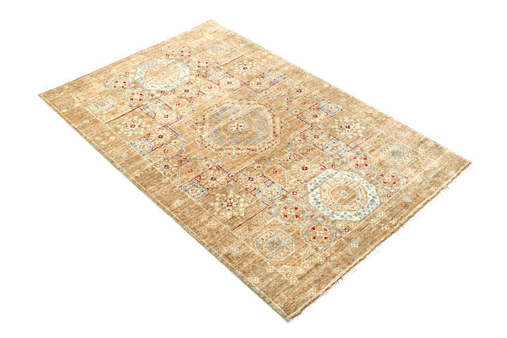 Wheat Mamluk 3' 3 x 4' 11 - No. 62048 - ALRUG Rug Store