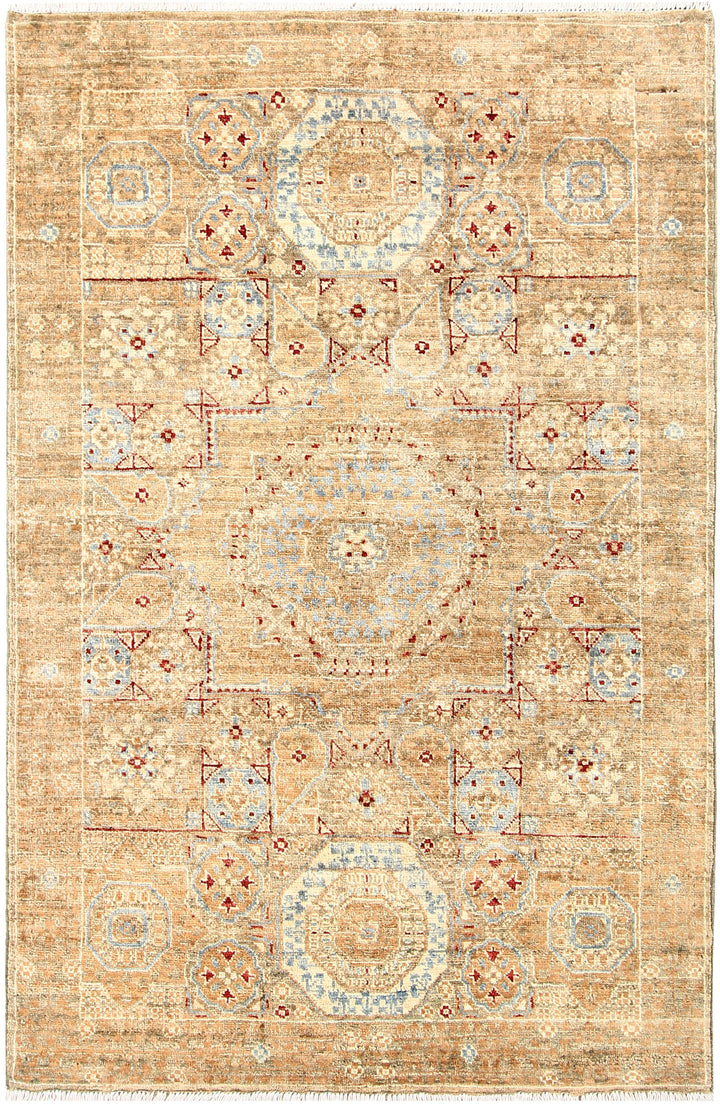 Wheat Mamluk 3' 3 x 4' 11 - No. 62048 - ALRUG Rug Store