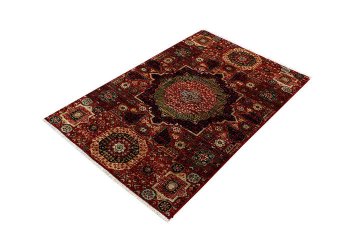 Firebrick Mamluk 3' 3 x 5' - No. 62052 - ALRUG Rug Store