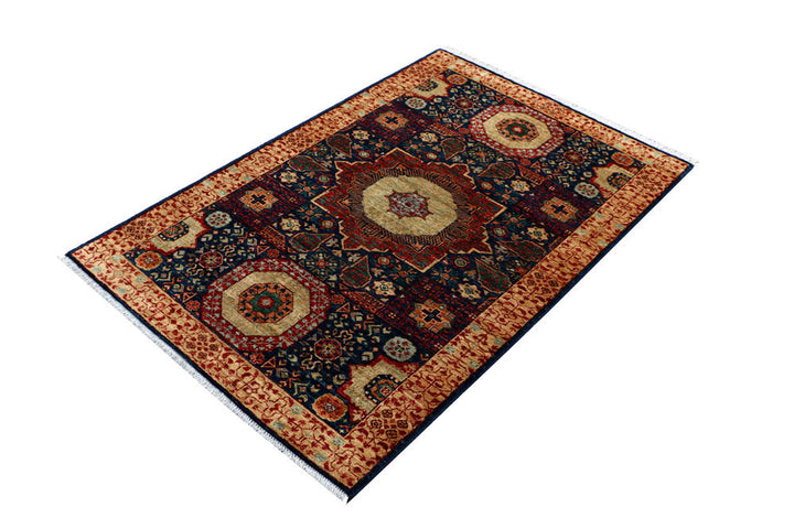 Navy Mamluk 3' 3 x 4' 11 - No. 62060 - ALRUG Rug Store