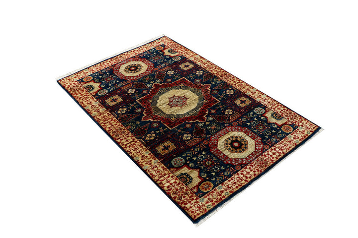 Navy Mamluk 3' 3 x 4' 10 - No. 62069 - ALRUG Rug Store