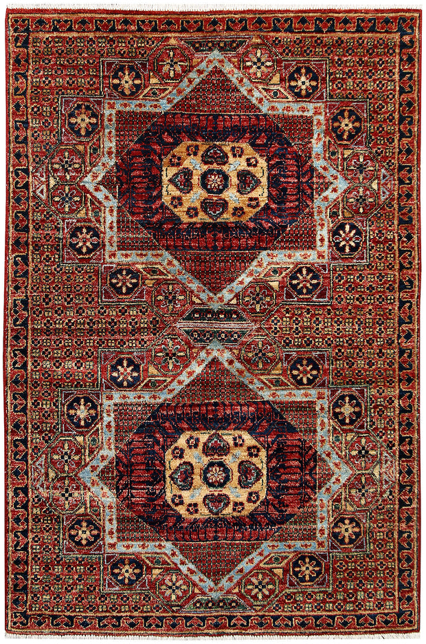 Multi Colored Mamluk 3' 4 x 4' 10 - No. 62071 - ALRUG Rug Store
