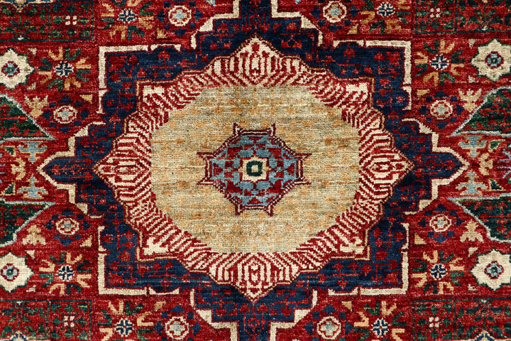 Firebrick Mamluk 3' 2 x 4' 10 - No. 62072 - ALRUG Rug Store