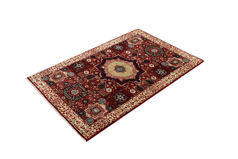 Firebrick Mamluk 3' 2 x 4' 10 - No. 62072 - ALRUG Rug Store