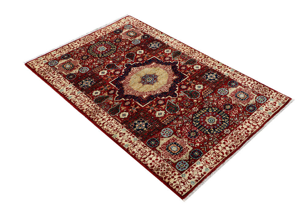 Firebrick Mamluk 3' 2 x 4' 10 - No. 62072 - ALRUG Rug Store