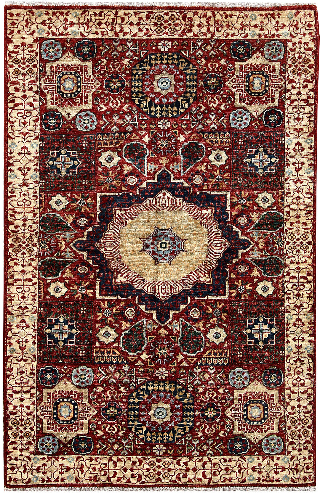 Firebrick Mamluk 3' 2 x 4' 10 - No. 62072 - ALRUG Rug Store
